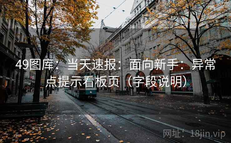 49图库：当天速报：面向新手：异常点提示看板页（字段说明）  第1张